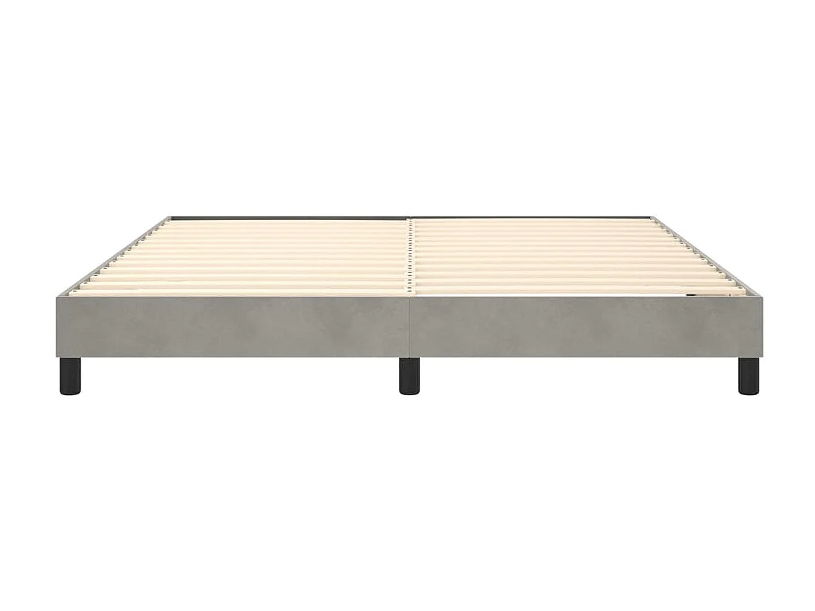 Cama 160x200 cm veludo cinzento-claro PT949452