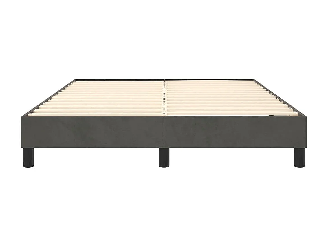 Cama com molas 140x200 cm veludo cinzento-escuro PT119189