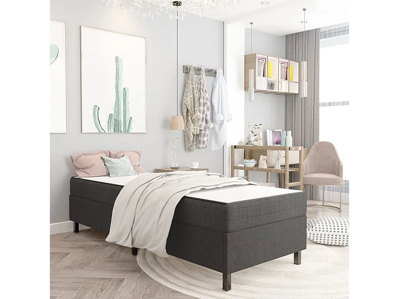 Boxspringframe stof grijs 80x200 cm NL125239