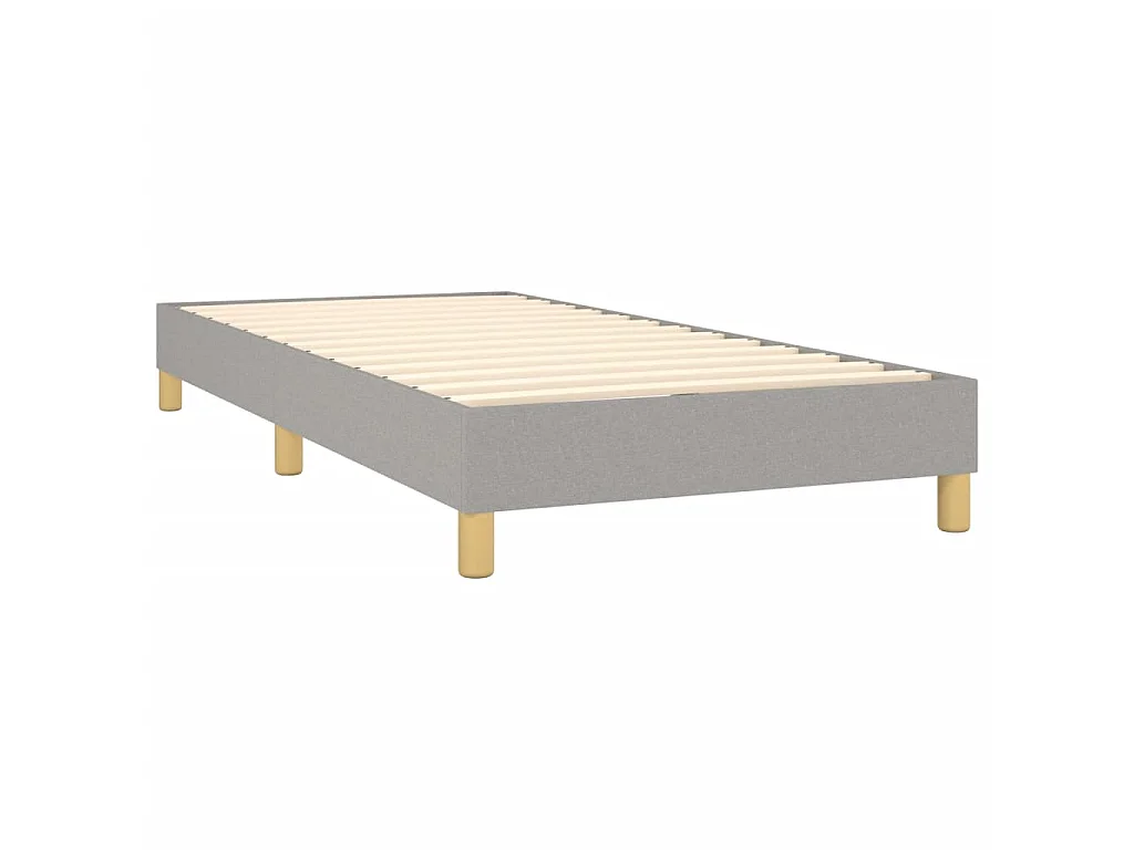 Cama 90x190 cm tecido cinza-claro PT703472