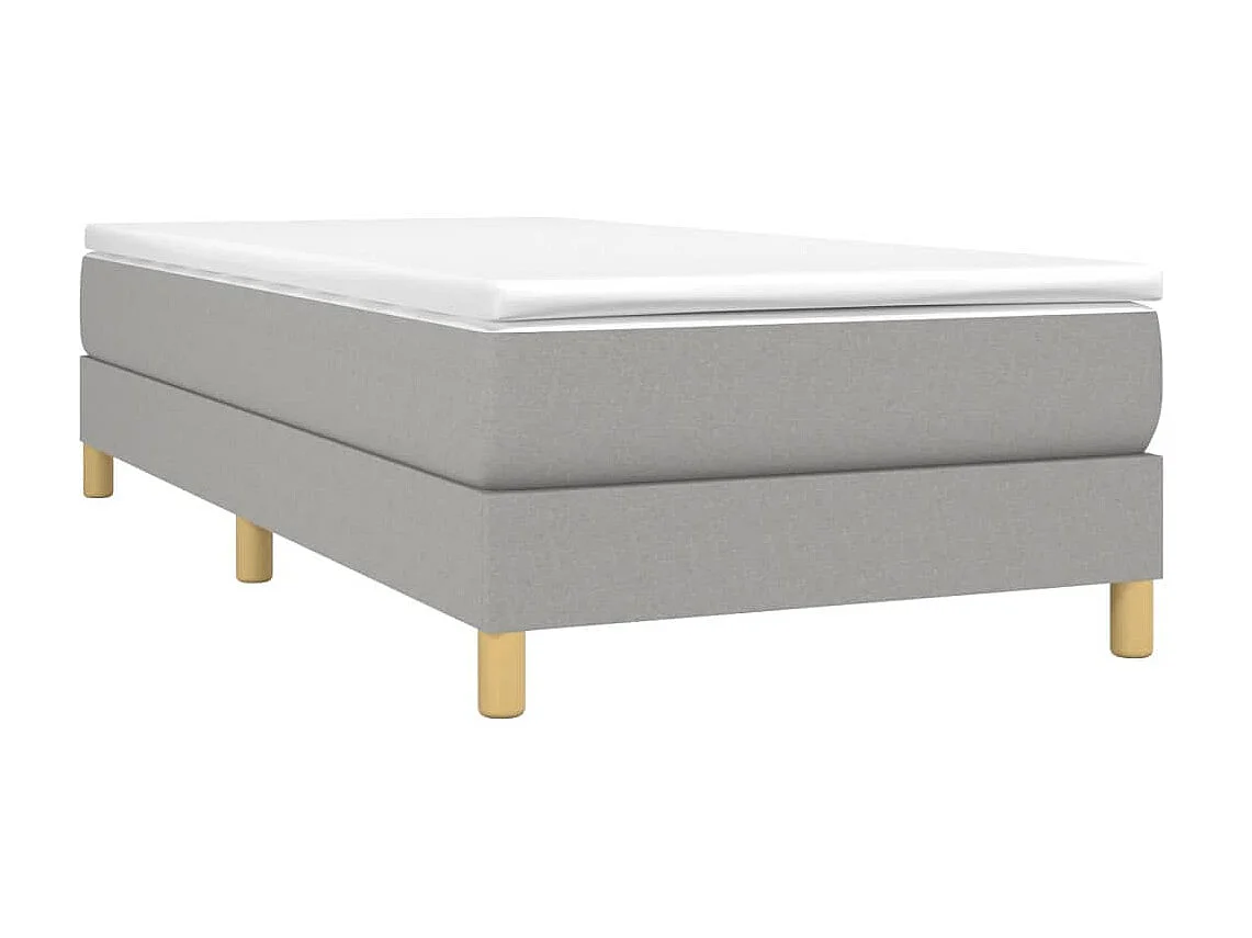 Sommier cadre à lattes de lit Gris clair 90x190 cm Tissu UOP13069