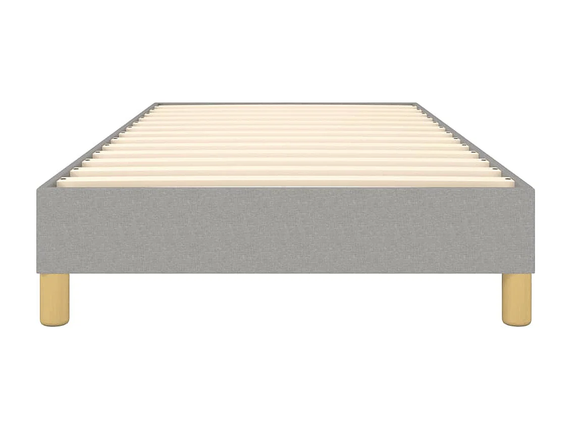 Sommier cadre à lattes de lit Gris clair 90x190 cm Tissu UOP13069