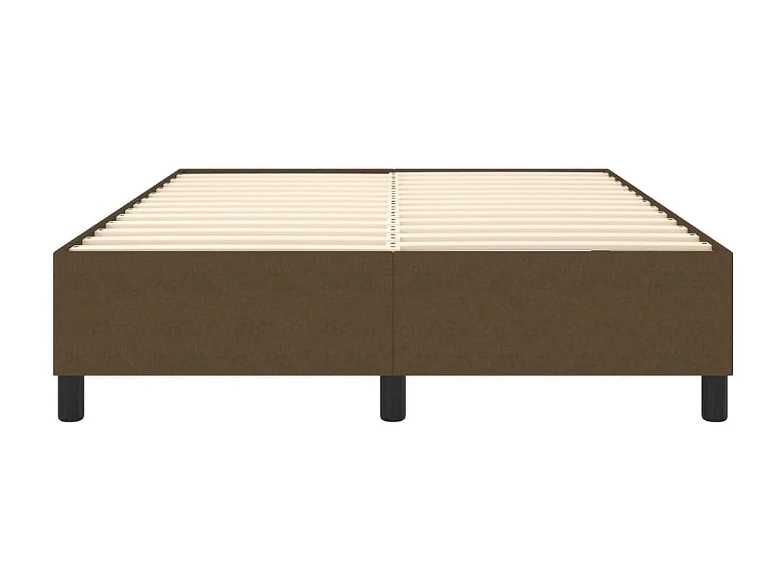 Cama 140x200 cm tecido castanho-escuro PT154016