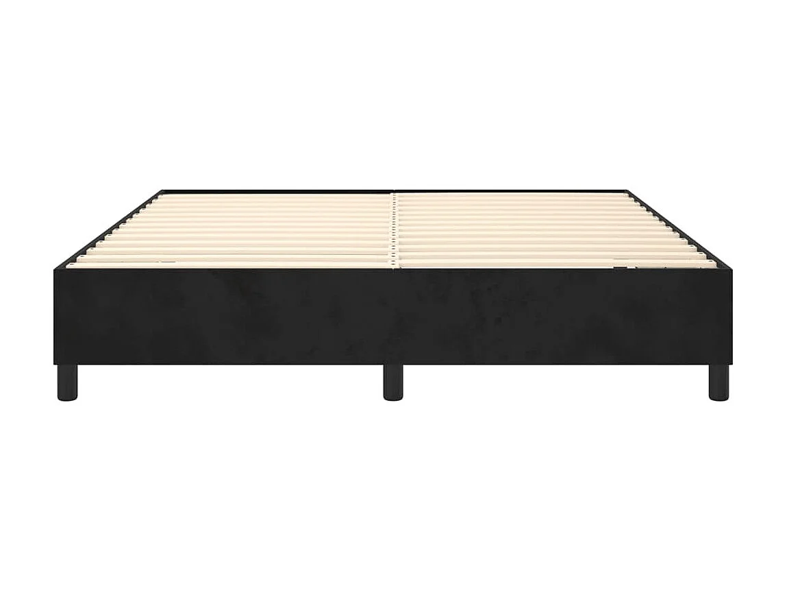 Cama 200x200 cm veludo preto PT290406