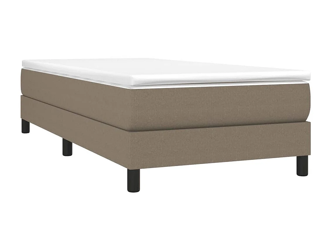 Cama em tecido 80x200 cm cinzento-acastanhado PT303900