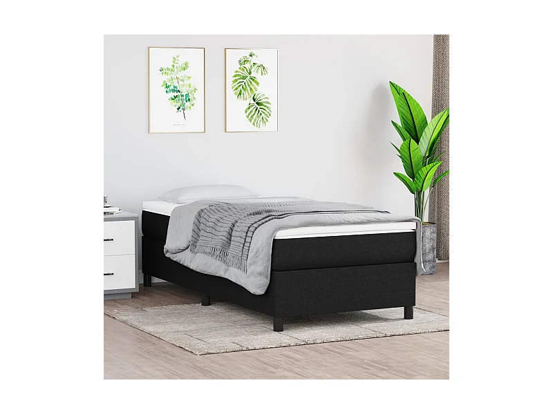 Somier de láminas- 80x200 cm de tela negro ES68139