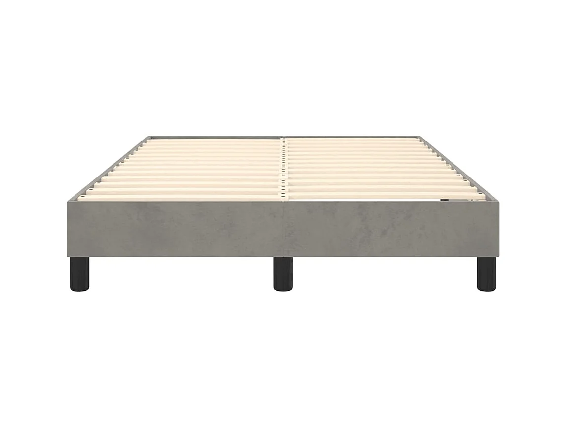 Sommier cadre à lattes de lit Gris clair 120x200 cm Velours WEW40177