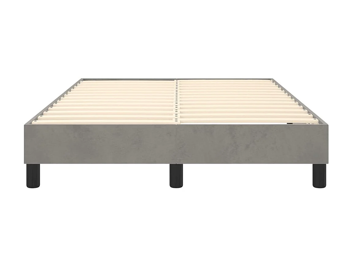 Sommier cadre à lattes de lit Gris clair 120x200 cm Velours WEW40177