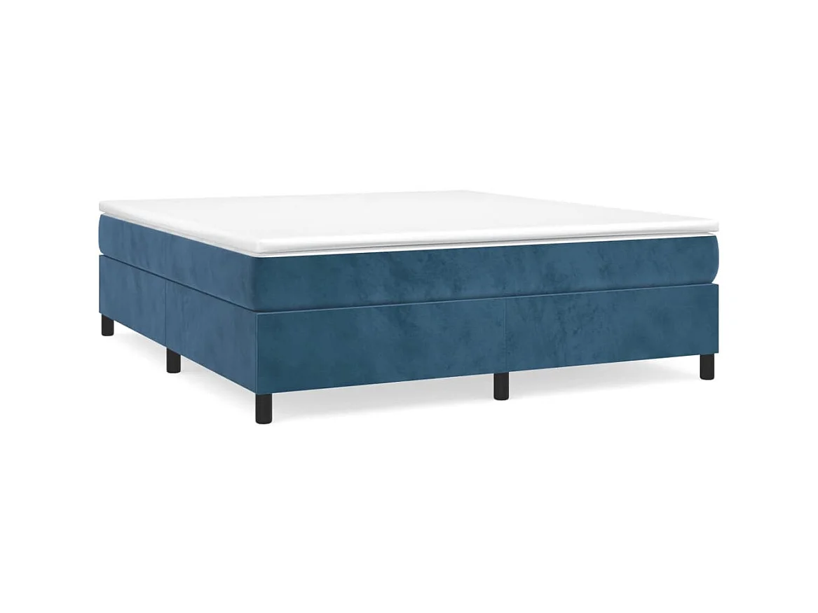 Cama 200x200 cm veludo azul-escuro PT739607