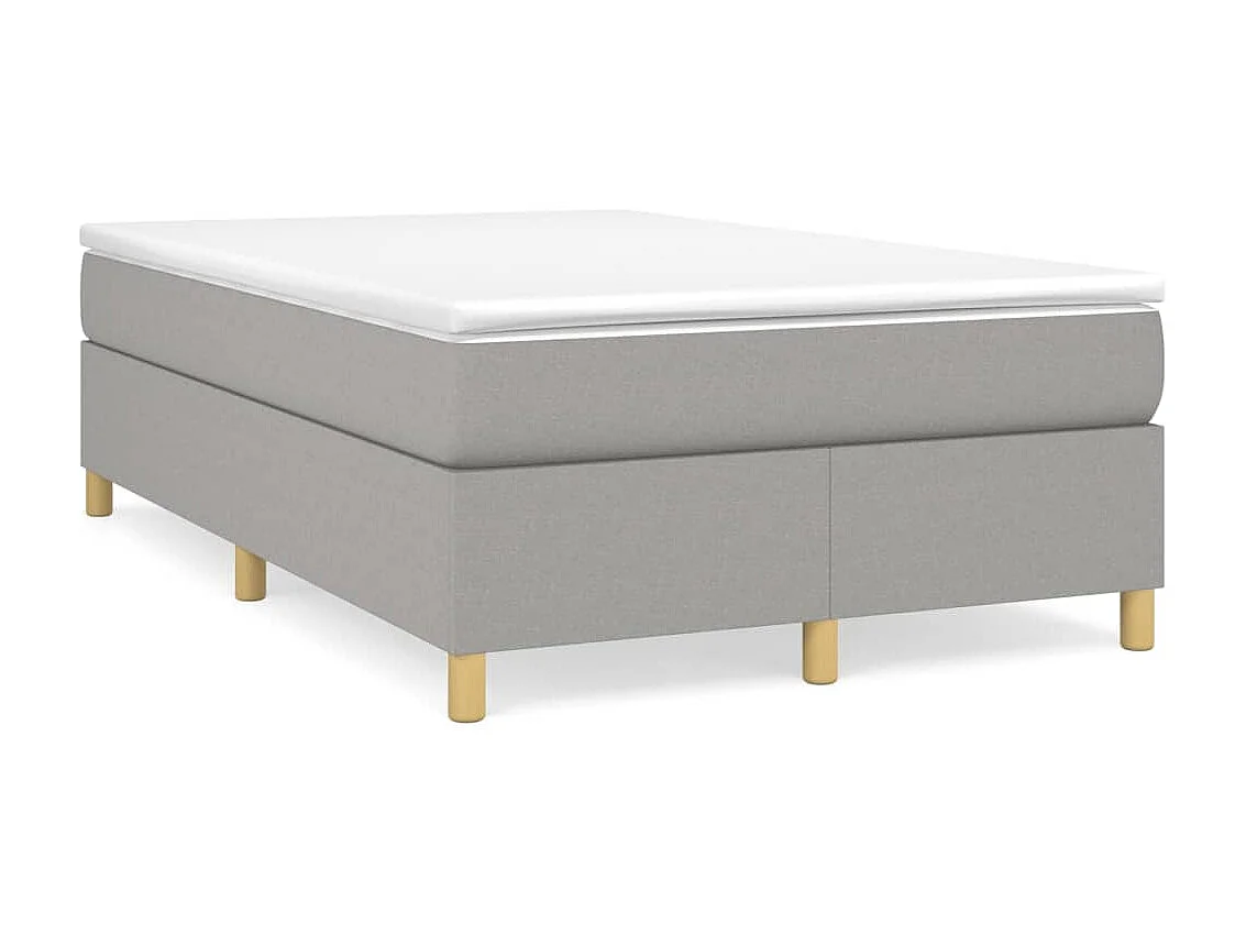 Cama com molas 120x200 cm tecido cinza-claro PT608836