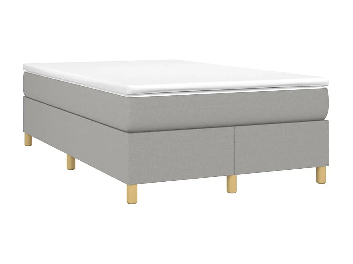 Cama com molas 120x200 cm tecido cinza-claro PT608836