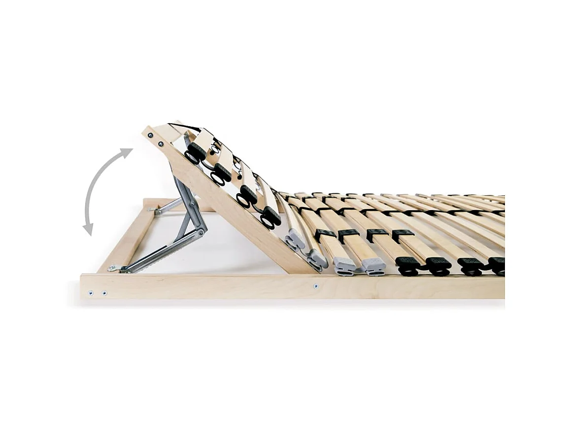 Sommier cadre à lattes avec 28 lattes 7 zones 70 x 200 cm PDG73222