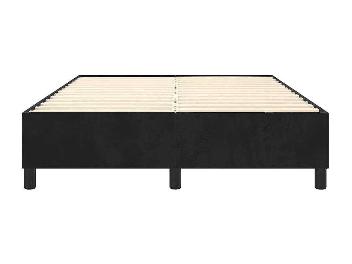 Somier de láminas- 140x200 cm de terciopelo negra ES25919