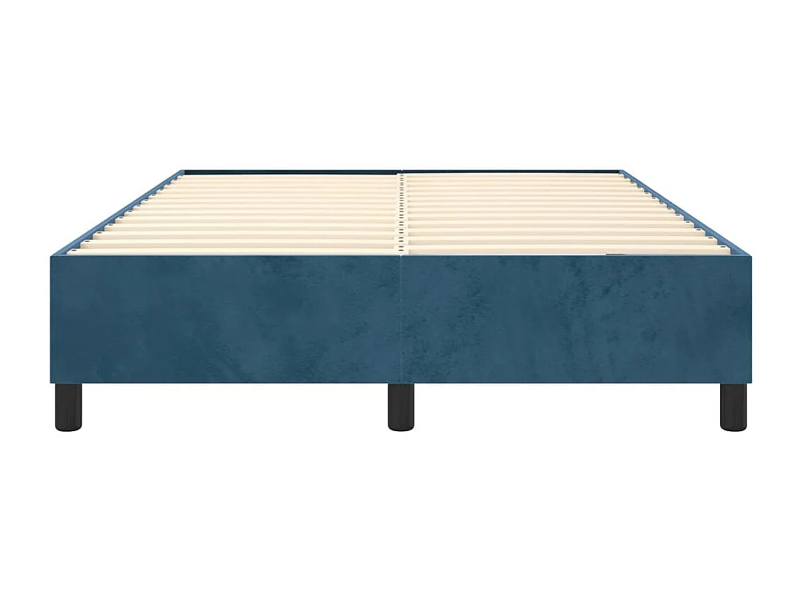 Cama 140x190 cm veludo azul-escuro PT551056