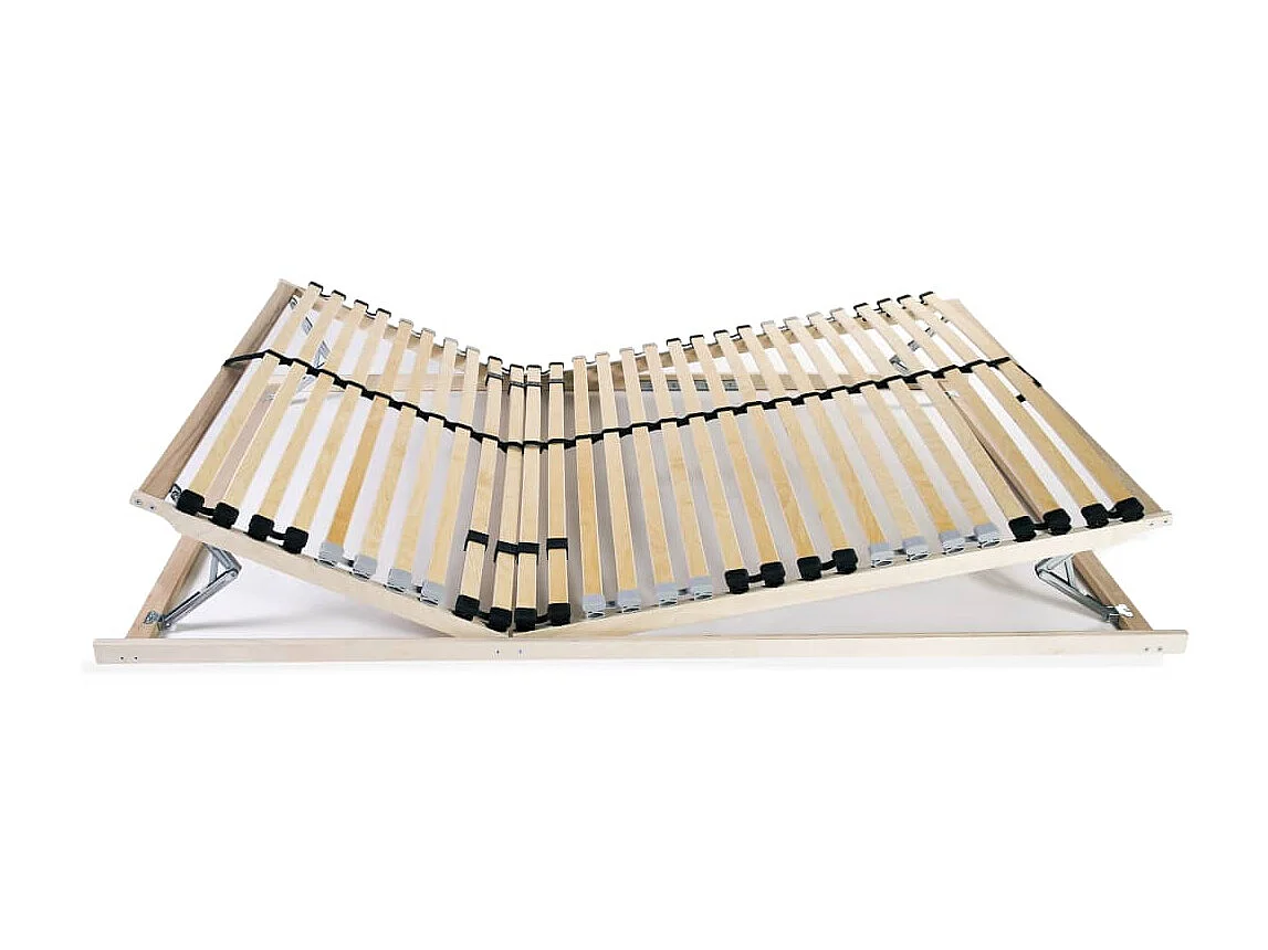 Sommier cadre à lattes avec 28 lattes 7 zones 140 x 200 cm WEW95436