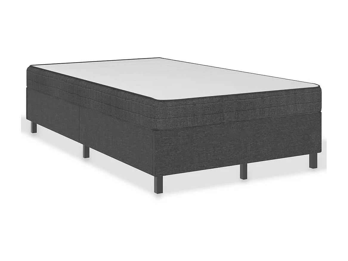 Sommier tapissier Gris foncé Tissu 120x200 cm QWM79867