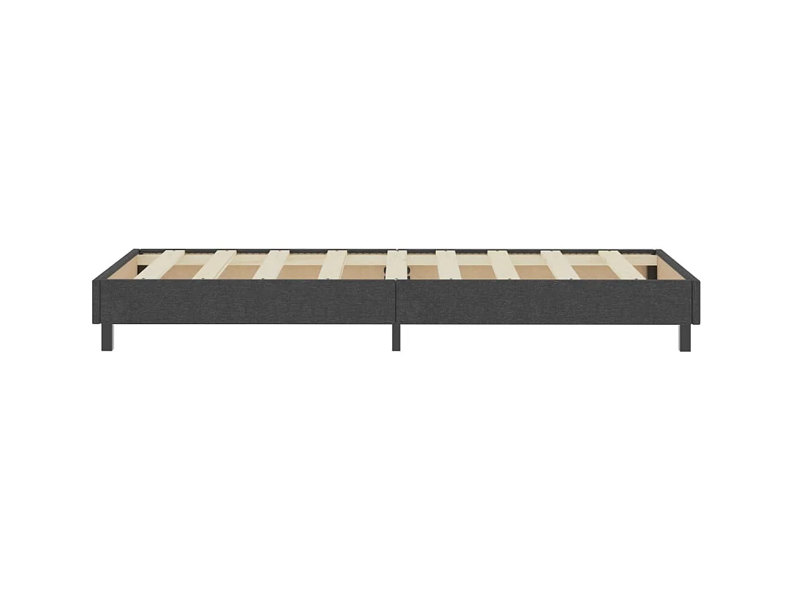 Cama box spring tela gris oscuro 90x200 cm ES663290
