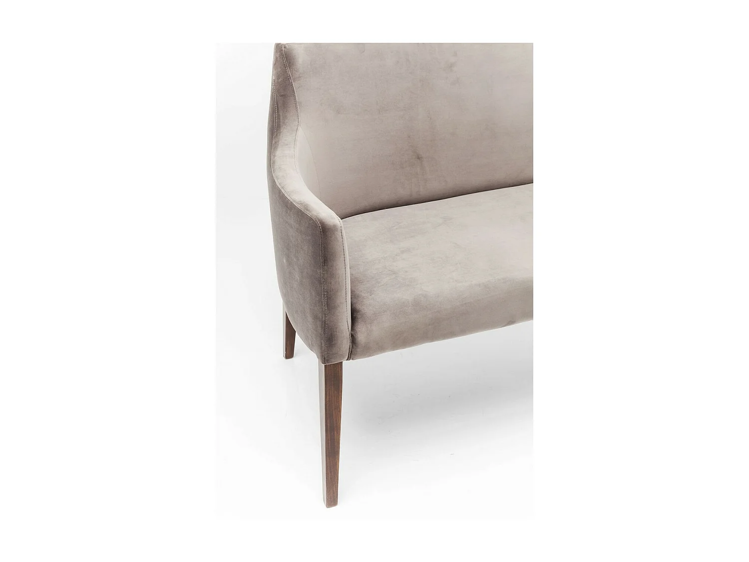 Panca imbottita Mode velluto grigio