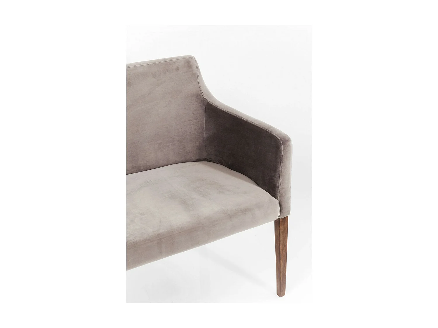 Panca imbottita Mode velluto grigio