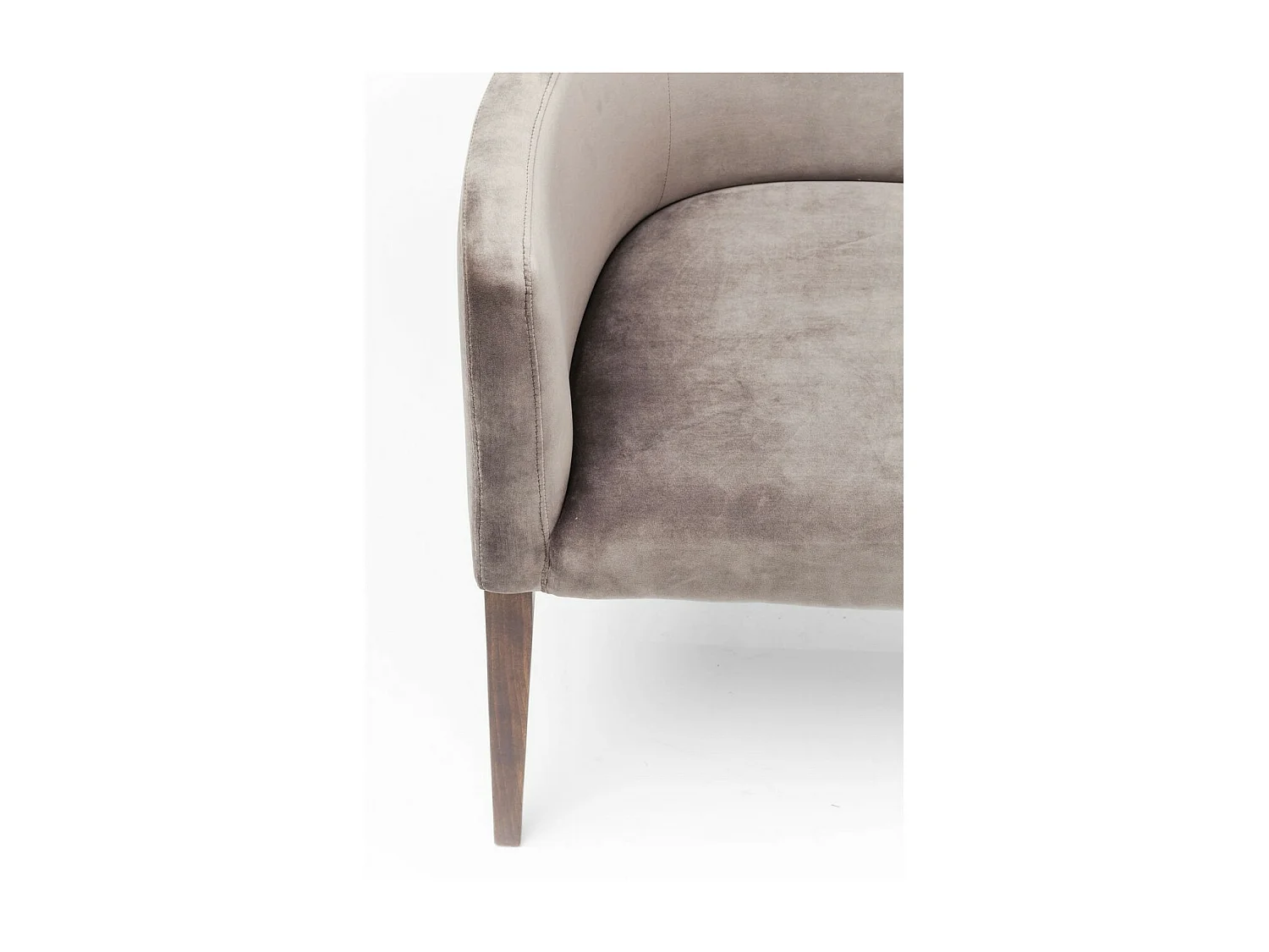 Panca imbottita Mode velluto grigio