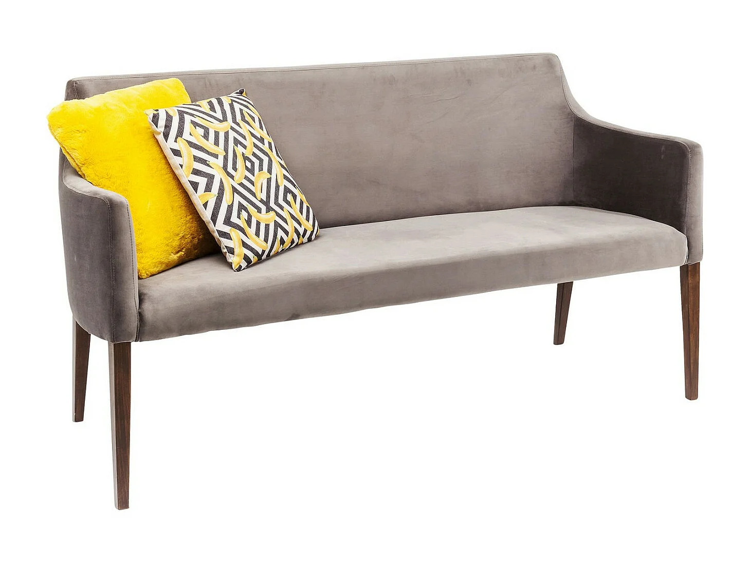 Panca imbottita Mode velluto grigio