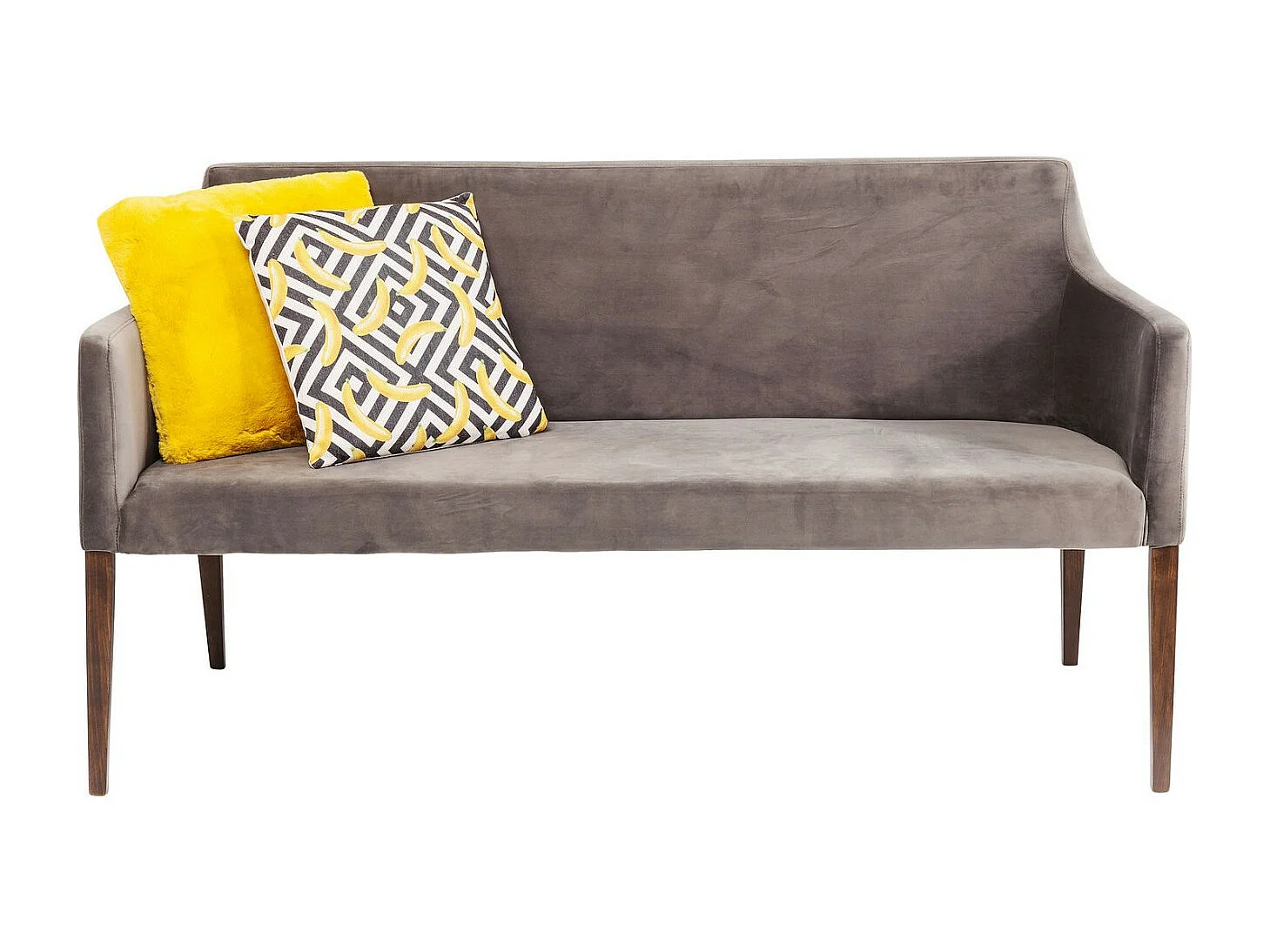 Panca imbottita Mode velluto grigio