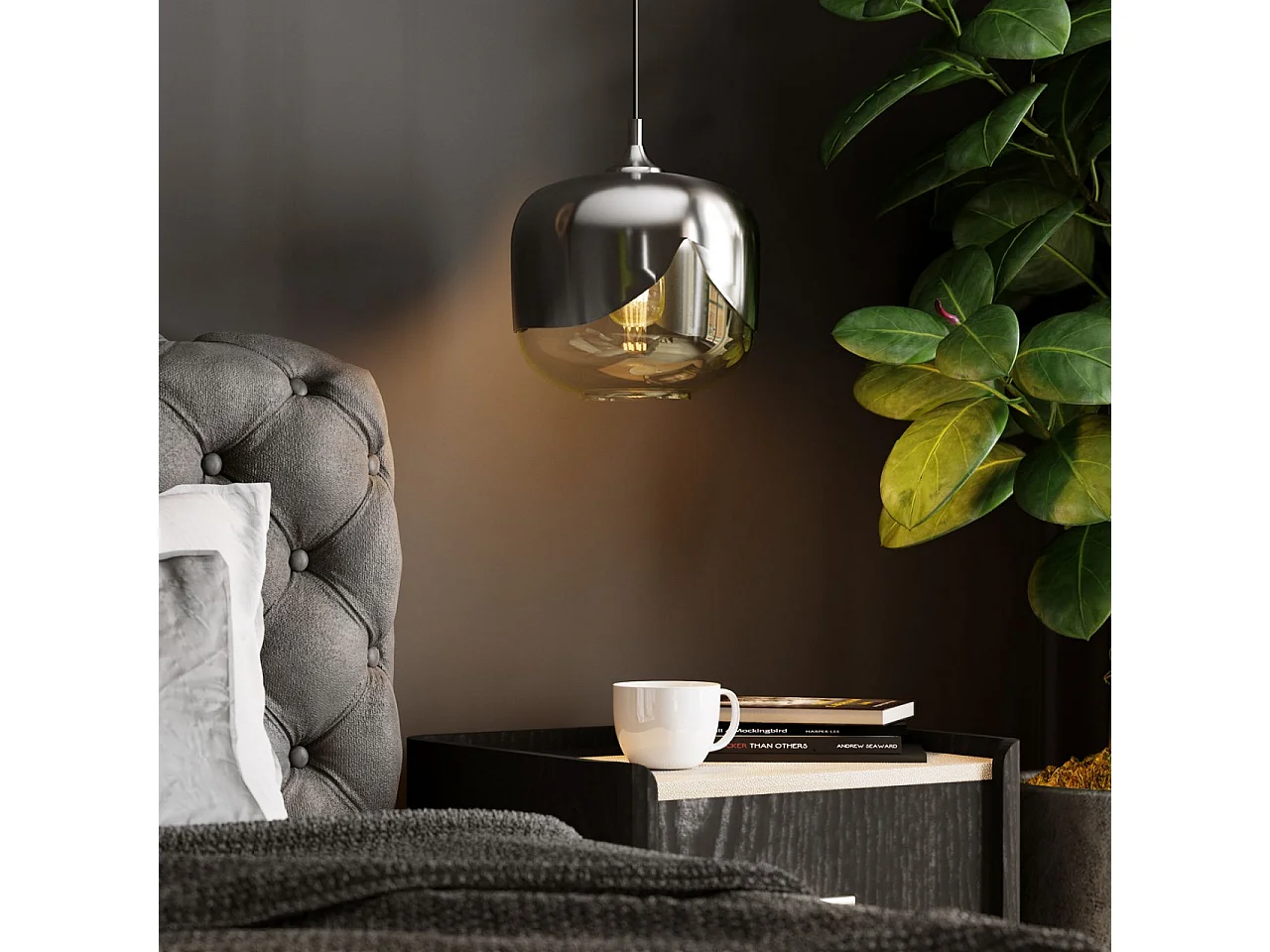 Suspension  chromé Goblet Ø25cm