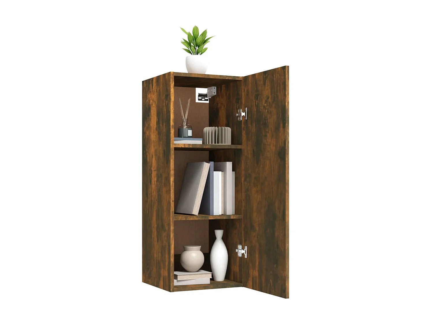 Armoire murale Chêne fumé 34,5x34x90 cm Bois d'ingénierie OLA2000
