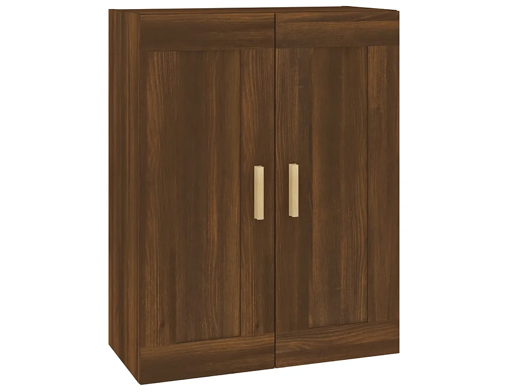 Wandschrank,Wandhängeschrank Braun Eichen-Optik 69,5x32,5x90 cm Holzwerkstoff -gkd934673