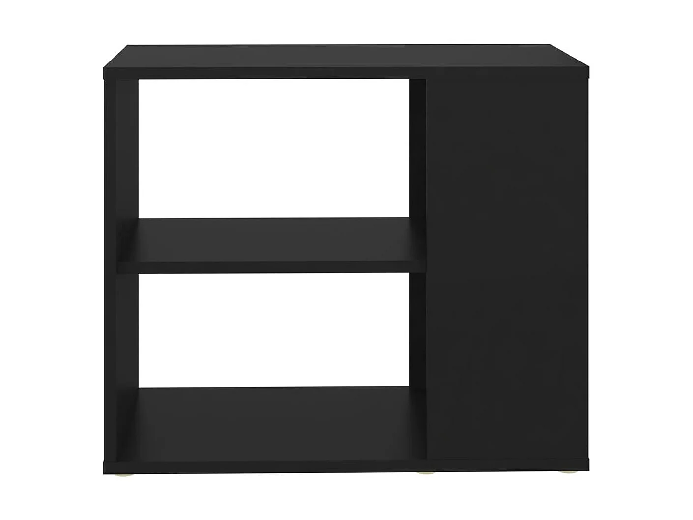 Armario auxiliar de madera contrachapada negro 60x30x50 cm ES436909