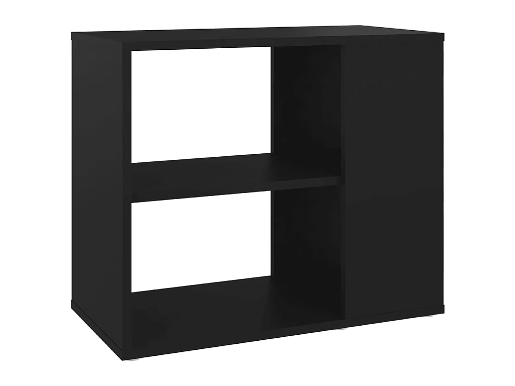 Móvel lateral 60x30x50 cm derivados de madeira preto PT448787