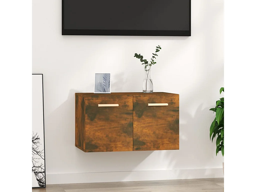 Wandschrank,Wandhängeschrank Räuchereiche 60x36,5x35 cm Holzwerkstoff -gkd432927