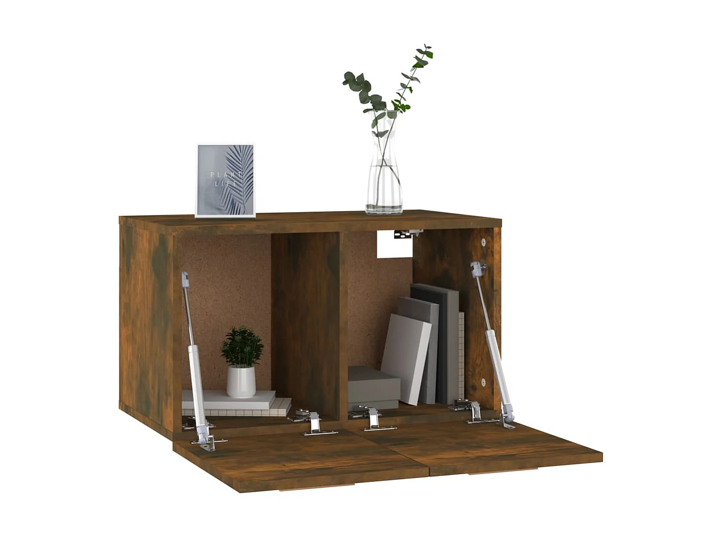 Wandschrank,Wandhängeschrank Räuchereiche 60x36,5x35 cm Holzwerkstoff -gkd432927