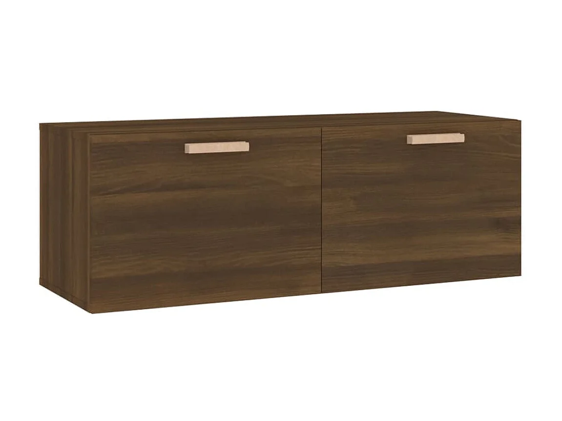 Wandschrank,Wandhängeschrank Braun Eichen-Optik 100x36,5x35 cm Holzwerkstoff -gkd193936