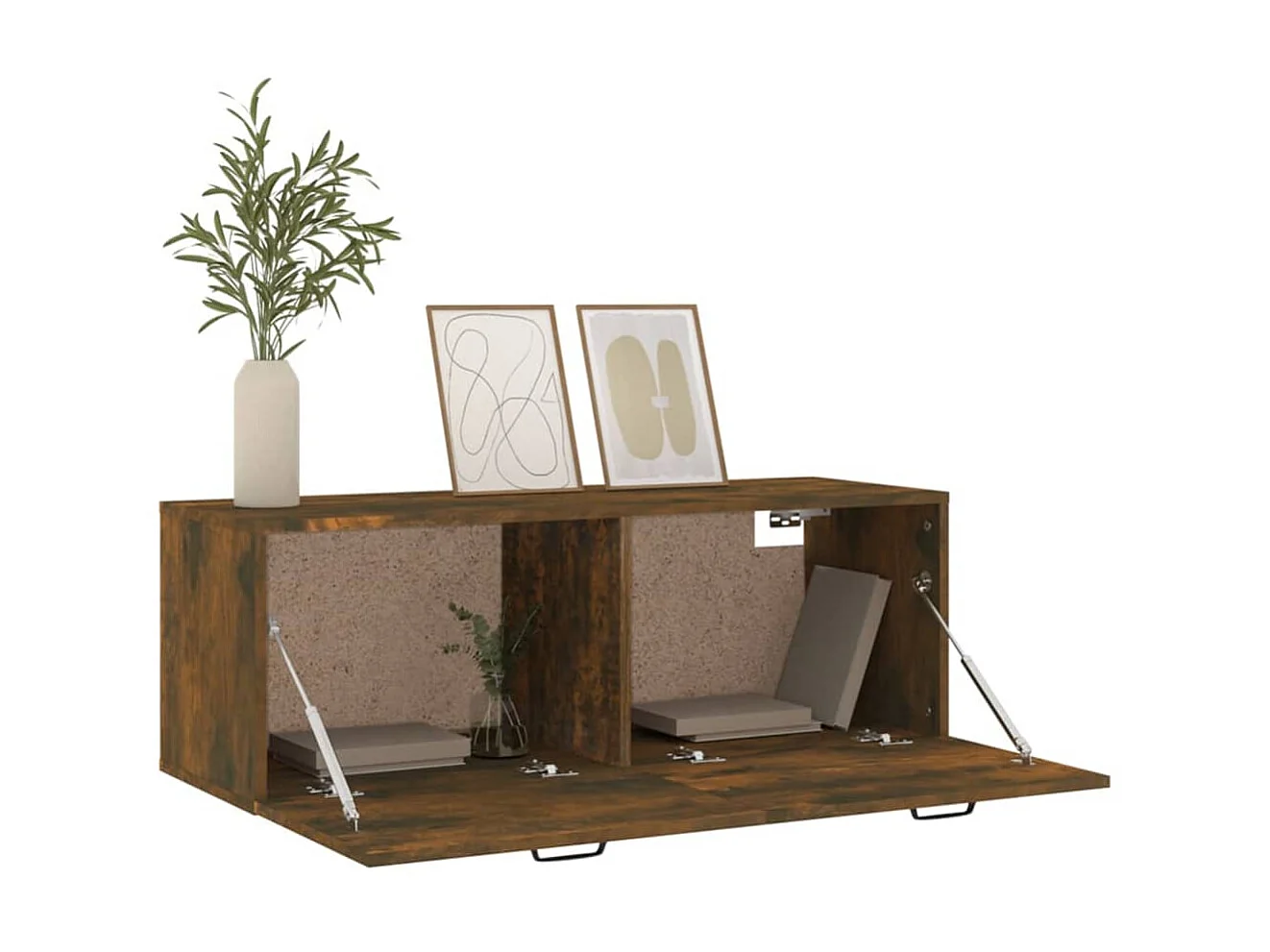 Wandschrank,Wandhängeschrank Räuchereiche 100x36,5x35 cm Holzwerkstoff -gkd32109