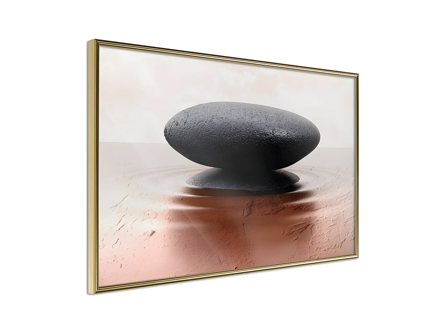 Affiche Murale Encadrée "Balance" 45 x 30 cm Or