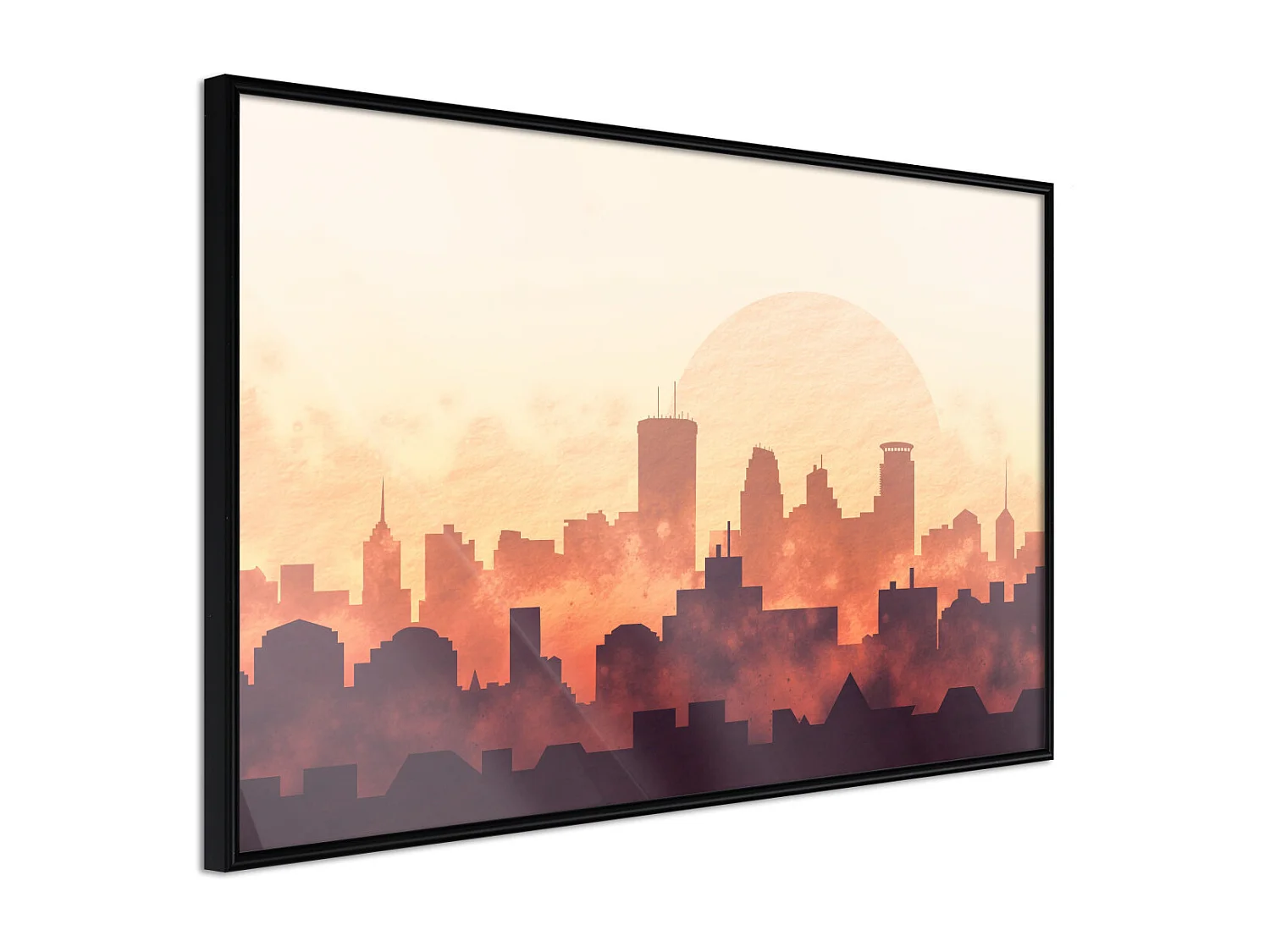 Affiche Murale Encadrée "Melancholy of Sunset" 30 x 20 cm Noir