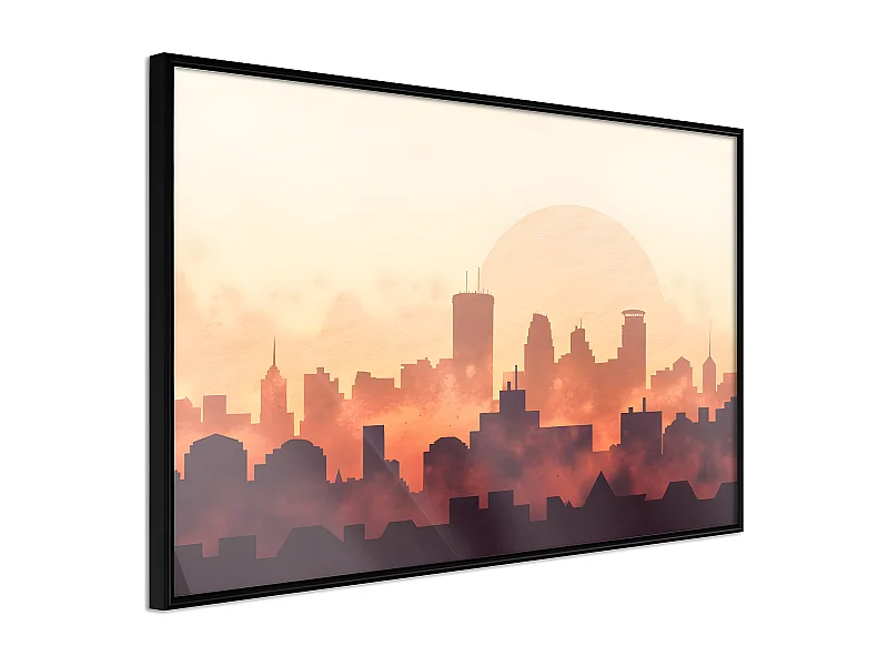 Affiche Murale Encadrée "Melancholy of Sunset" 30 x 20 cm Noir