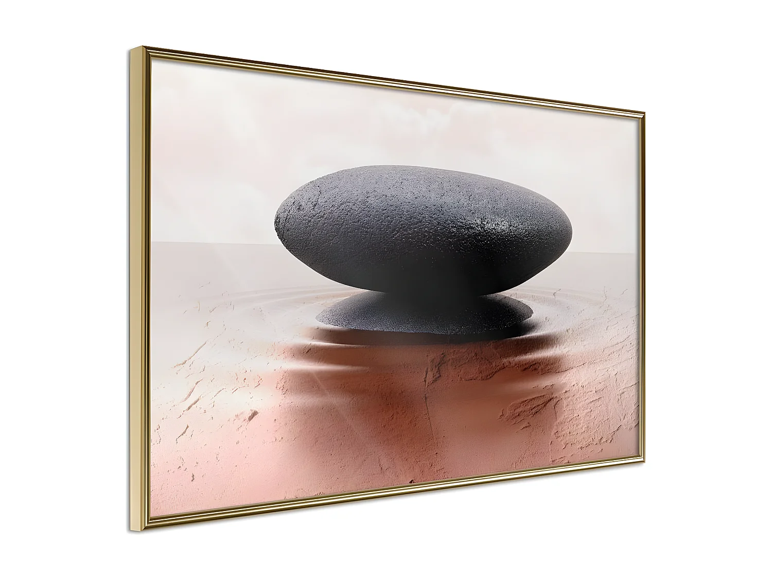 Affiche Murale Encadrée "Balance" 90 x 60 cm Or