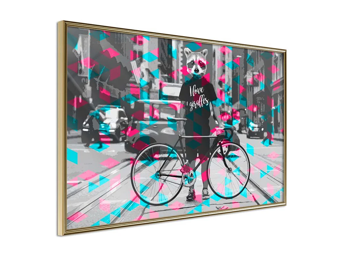 Affiche Murale Encadrée "Interspecies Love" 60 x 40 cm Or