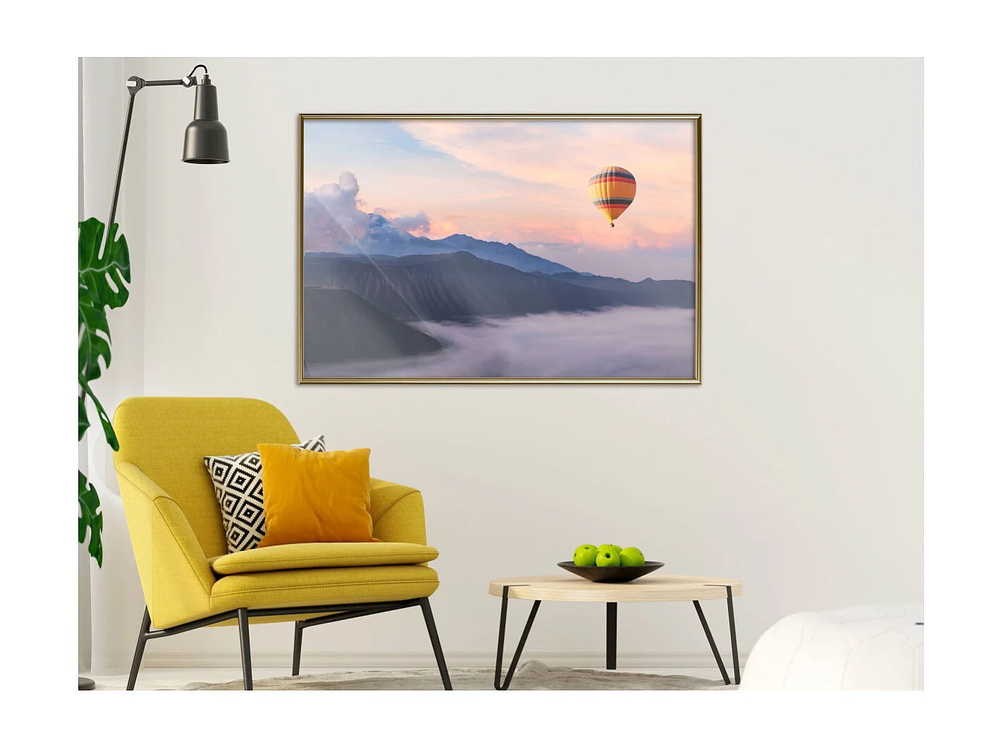 Affiche Murale Encadrée "Freedom" 90 x 60 cm Or