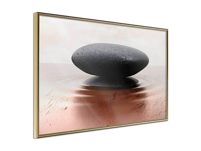 Affiche Murale Encadrée "Balance" 30 x 20 cm Or