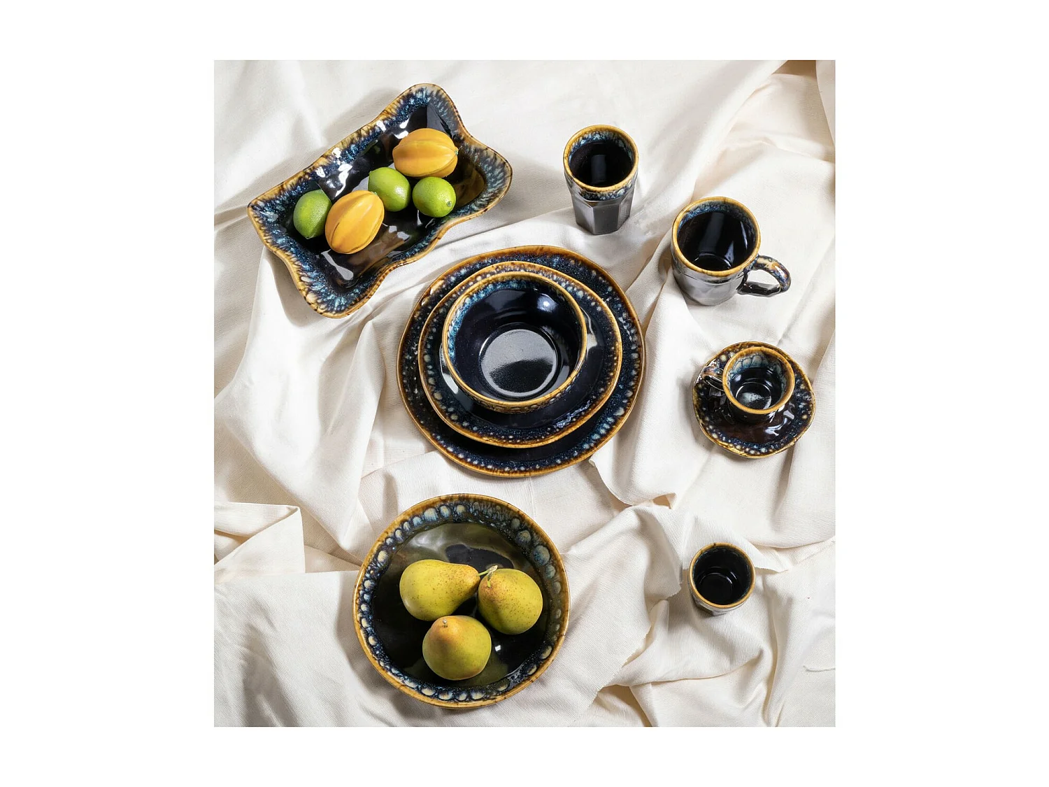 Assiette Lio bleu nuit Ø20cm