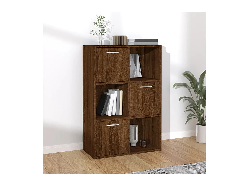 Mueble de almacenaje marrón roble 60x29,5x90 cm ES811759