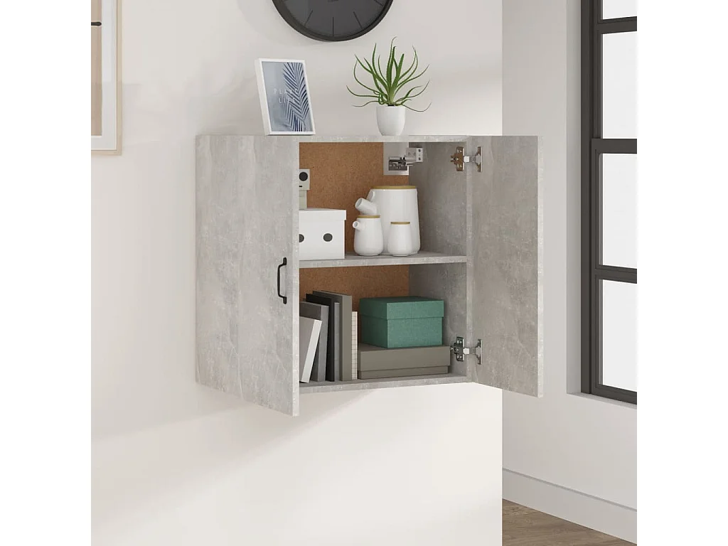 Armoire murale Gris béton 60x31x60 cm Bois d'ingénierie OLA8355