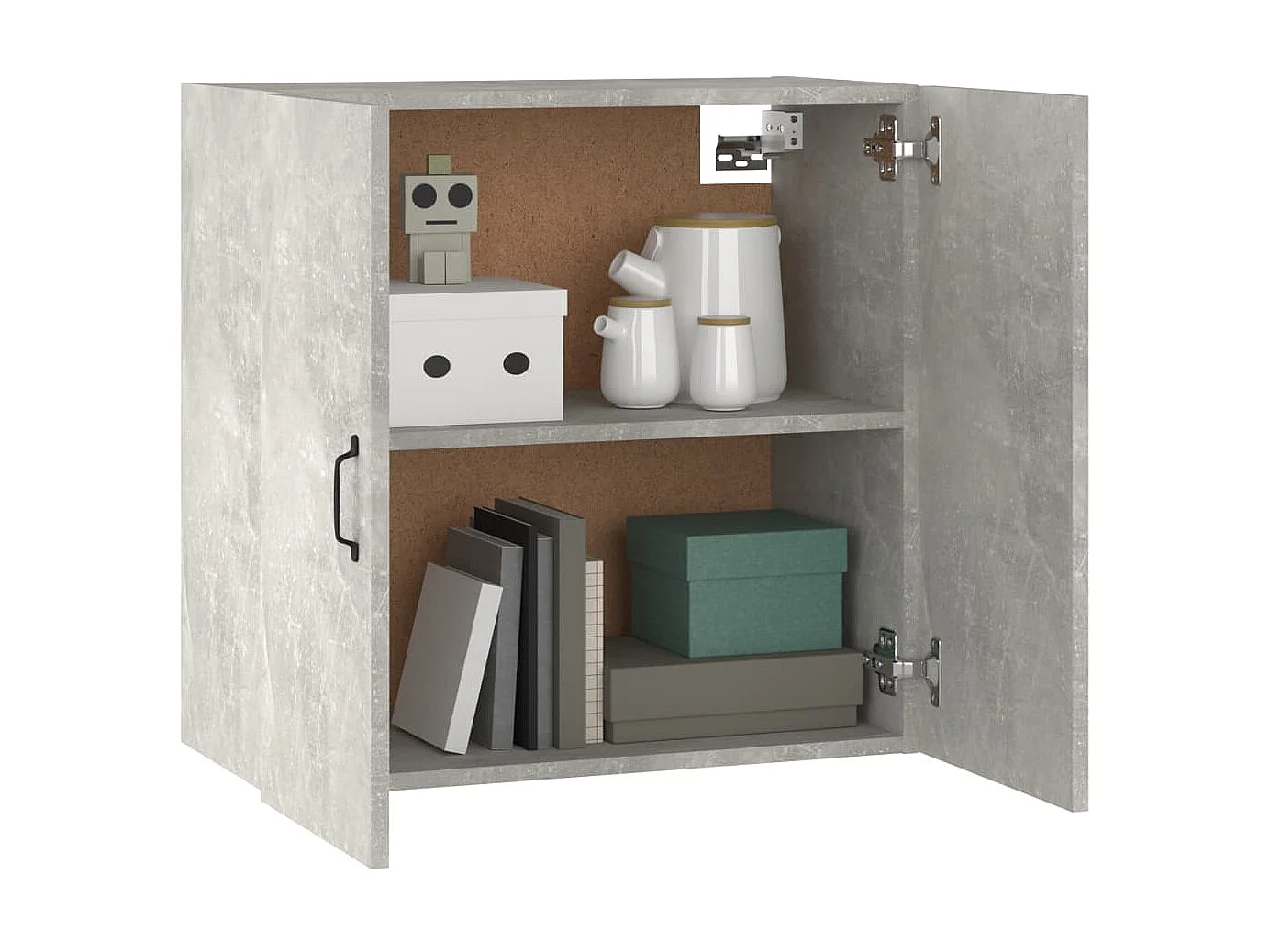 Armoire murale Gris béton 60x31x60 cm Bois d'ingénierie OLA8355