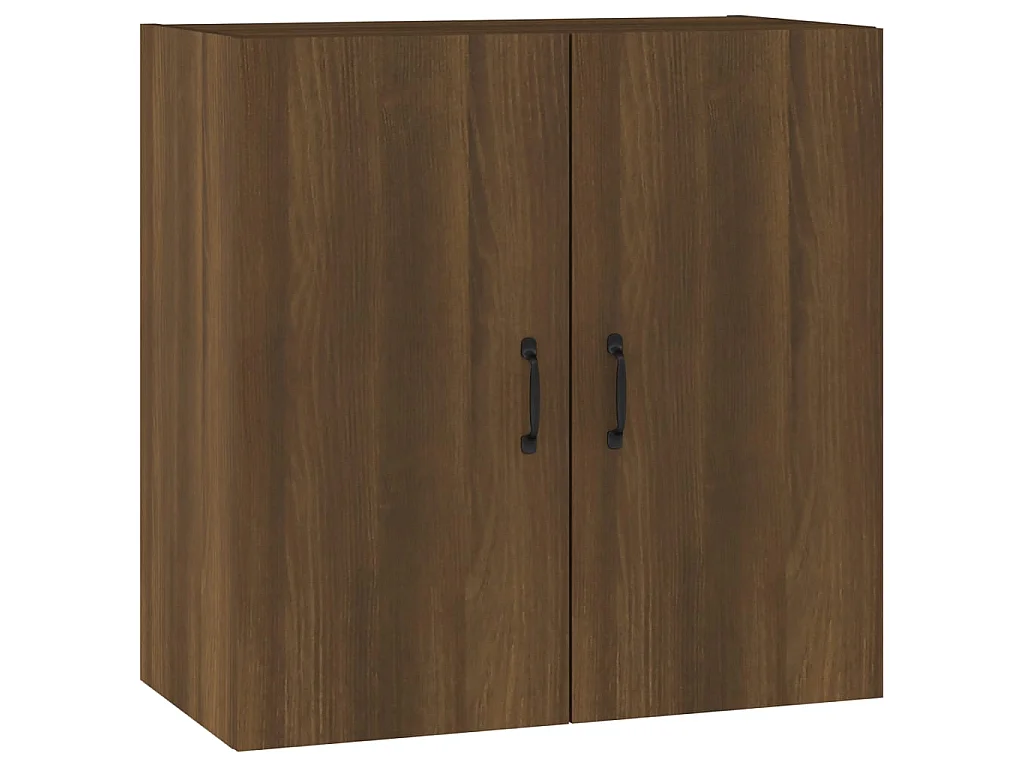 Wandschrank,Wandhängeschrank Braun Eichen-Optik 60x31x60 cm Holzwerkstoff -gkd326087
