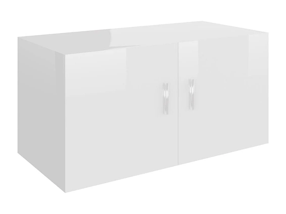 Armoire murale Blanc brillant 80x39x40 cm Aggloméré OLA5623
