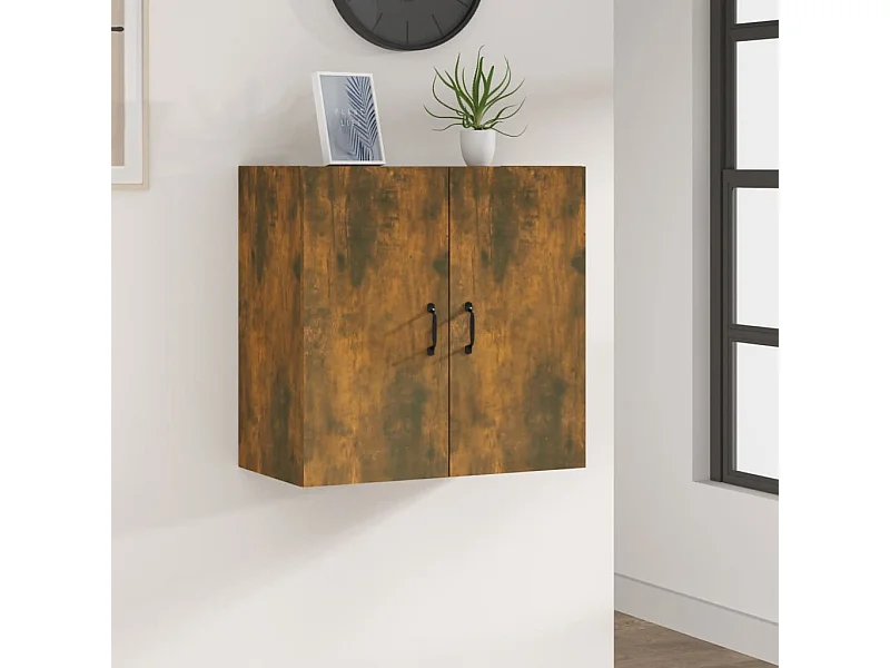 Wandschrank,Wandhängeschrank Räuchereiche 60x31x60 cm Holzwerkstoff -gkd12952