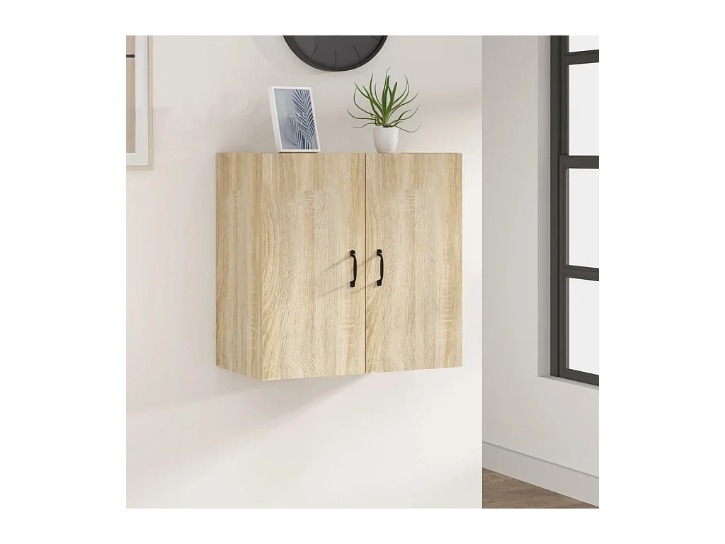 Wandschrank,Wandhängeschrank Sonoma-Eiche 60x31x60 cm Holzwerkstoff -gkd701588